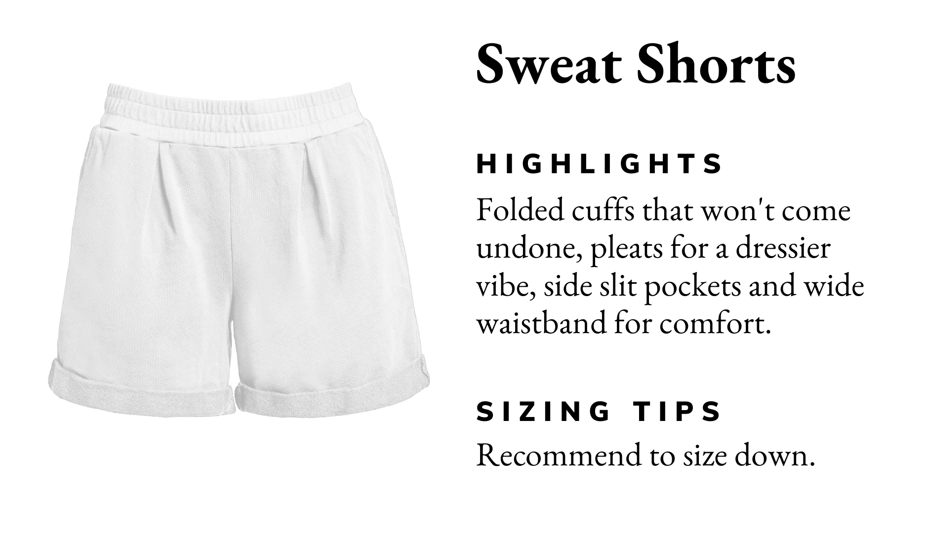 Organic French Terry Sweat Shorts // PerfectDD