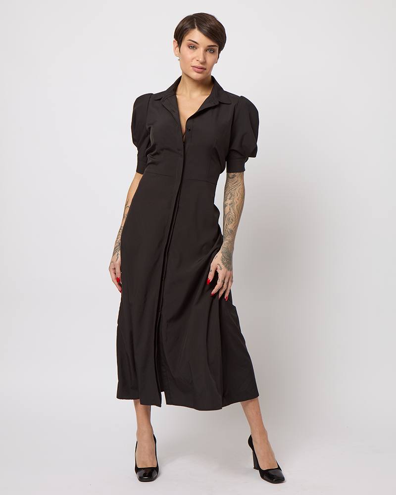 2-Way Short Sleeve Shirt Dress