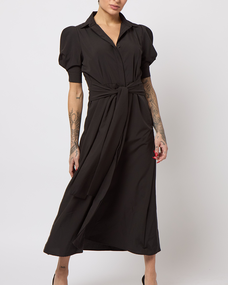 2-Way Short Sleeve Shirt Dress