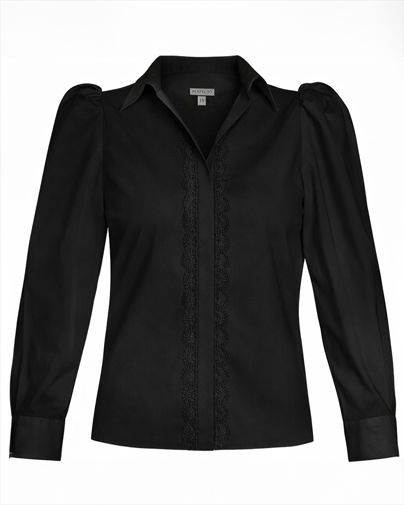 Franci L/S Button Down with Lace