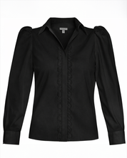 Franci 3/4 Sleeve Button Down with Lace
