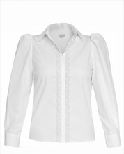 Franci 3/4 Sleeve Button Down with Lace