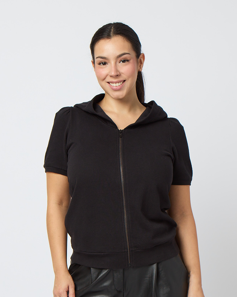 Katie Short Sleeve Zip Hoodie