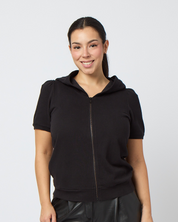 Katie Short Sleeve Zip Hoodie