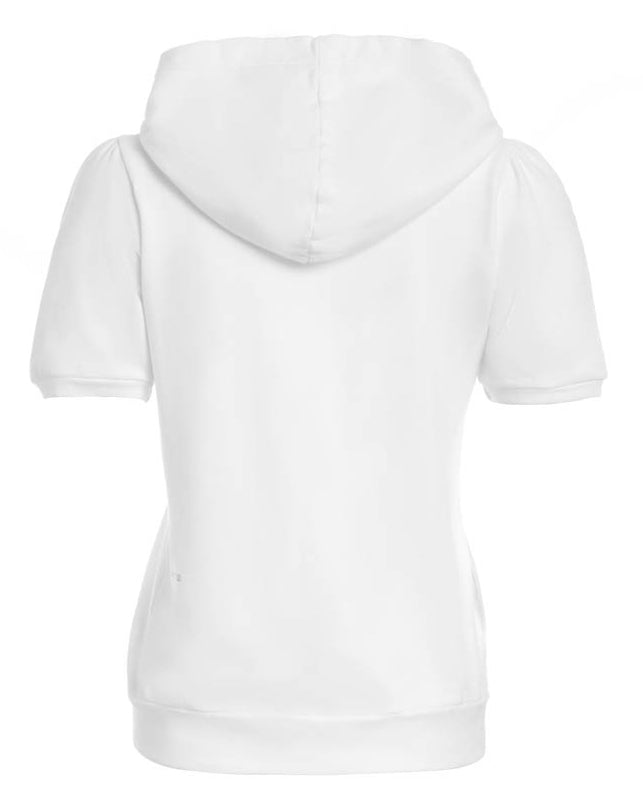 Katie Short Sleeve Zip Hoodie