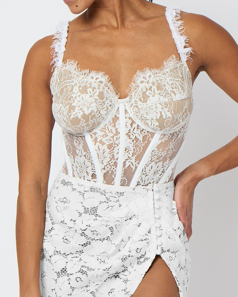 Lace Corset Bodysuit