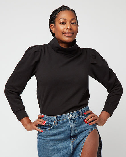 Lisa Puff Sleeve Turtleneck