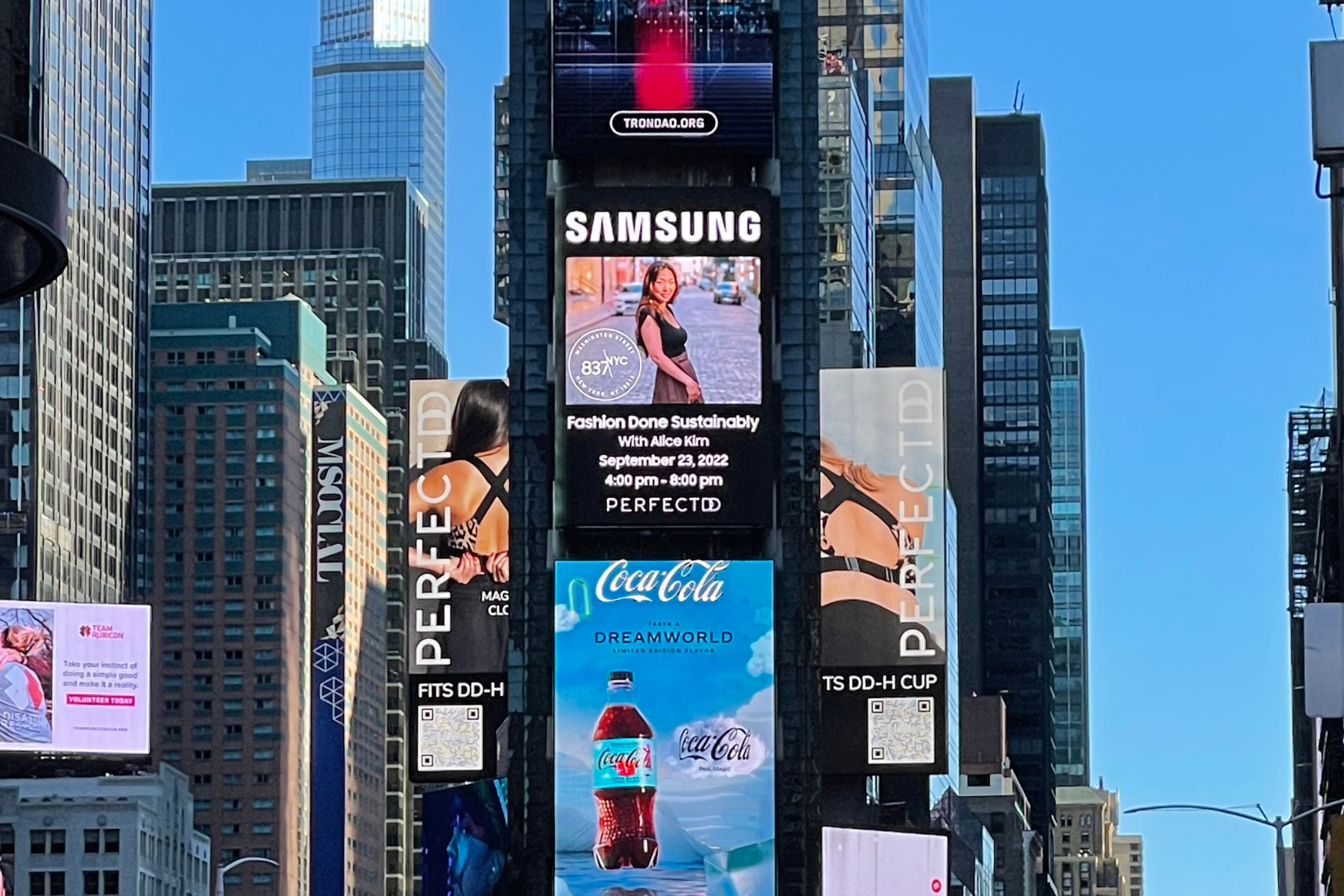 Load video: PerfectDD Billboards in Times Square Dream Come True