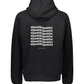 Back flat lay of Black unisex long sleeve sweatshirt 
