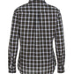 Back flat lay of plaid cotton long sleeve classic button down 